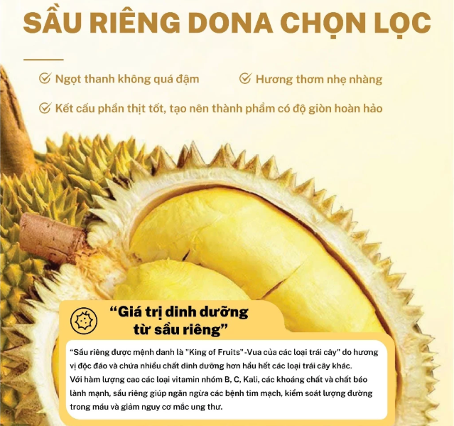 sầu riêng sấy thăng hoa duries giữ vị tự nhiên và dinh dưỡng