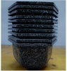 10 Chậu nhựa Bonsai lục giác đá đen 200x120