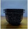 3 Chậu nhựa Bonsai lục giác đá đen 200x120