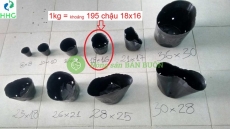 Chậu nhựa mềm ươm cây 18x16 - bịch bầu, túi bầu ươm cây 18x16; 1kg = khoảng 124 chậu 18x16; GIÁ TỐT CẬP NHẬT 2025 - BÁN SỈ, BÁN BUÔN, BÁN LẺ,