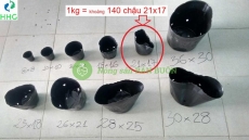 Chậu Nhựa Mềm Ươm Cây 21x17 – Nhẹ, Dẻo, Bền, 1kg ≈ 140 Chậu