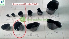 Chậu Nhựa Mềm Ươm Cây 26x21 – Dẻo Bền, Giá Rẻ | 1kg ≈ 47 Chậu