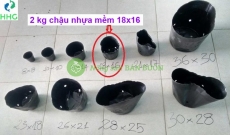 2kg chậu nhựa mềm ươm cây 18x16 - bịch, túi bầu ươm cây 18x16; 2kg = khoảng 248 chậu 18x16; GIÁ TỐT CẬP NHẬT 2025