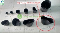 Chậu Nhựa Mềm Ươm Cây 30x28 – Dẻo Bền, Giá Tốt | 1kg = 30 Chậu