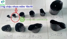 3kg Chậu nhựa mềm (Bịch, Túi bầu) ươm cây 10x10; 3kg = khoảng 1515 chậu 10x10; GIÁ TỐT CẬP NHẬT 2025