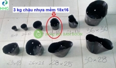 3kg chậu nhựa mềm ươm cây 18x16 - bịch, túi bầu ươm cây 18x16; 3kg = khoảng 372 chậu 18x16; GIÁ TỐT CẬP NHẬT 2025