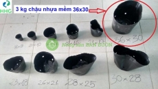 3kg chậu nhựa mềm ươm cây 36x30 - Bịch, Túi bầu 36x30; 3kg = khoảng 57 chậu 36x30; GIÁ TỐT CẬP NHẬT 2025