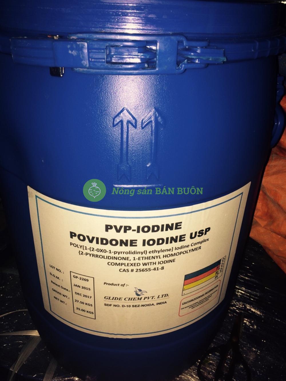 Mua bán PVP Iodine nguyên liệu Ấn Độ dạng bột, giá cạnh tranh
