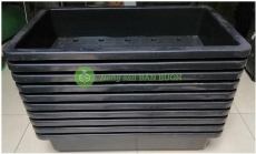 10 KHAY NHỰA TRỒNG RAU KÍCH THƯỚC 68X42X15CM - MÀU ĐEN