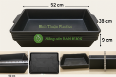10 Khay Nhựa Bình Thuận Plastics – Máng Vữa, Máng Đa Năng, Đựng Nước Làm Mát Cho Lan, Thức Ăn Gia Súc, Nuôi Trùn Quế (52x38x9 cm)