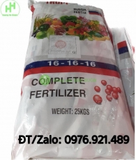 Bao 25kg PHÂN BÓN CAO CẤP TROPI - NPK 16 -16 - 16 RUSSIA, Siêu ra rễ, bật chồi, siêu phát triển, cân đối, siêu lớn trái, đẹp mã