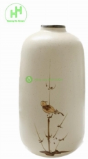 Bình / Lọ Mini Tiêu Chim, KT: 18x3.5x10cm (cao x miệng x bụng), Gốm sứ Bát Tràng