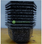 10 Chậu nhựa Bonsai lục giác đá đen 200x120