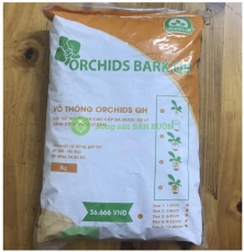 Vỏ Thông ORCHIDS QH, Gía Thể Trồng Lan Cao Cấp Đã Qua Xử Lý Bằng Công Nghệ Vi Sinh, Size 3(6-9mm) Bịch 1Kg