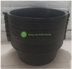 20 Chậu Nhựa Đen Có Tai  Đa Năng – Đựng Nước, Đựng Đồ, Máng Ăn, Chậu Giặt, Chậu Rửa – Kích Thước 46x40x14cm