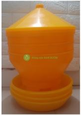 3 Máng ăn INDO Cho Gia Cầm (Gà, Vịt, Ngan, Ngỗng, Chim....) Kích Thước  29x29x20Cm - Máng gà INDO