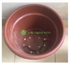Chậu Nhựa Trồng Hoa, Cây Cảnh AB400 CN Màu Nâu 