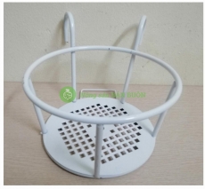 Combo 5 GIỎ SẮT Treo Chậu Hoa Ban Công Hình Tròn - Màu Trắng
