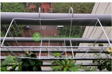 5 GIỎ SẮT Số 1, HCN - Màu Trắng