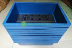 10 KHAY NHỰA TRỒNG RAU KÍCH THƯỚC 47X33X16CM - MÀU XANH