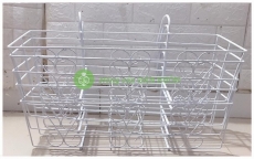 5 Giỏ Sắt Số 2, KT 56x18x15Cm - Màu Trắng Treo Chậu Hoa Ban Công Hình Chữ Nhật 