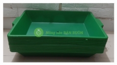 10 Khay Nhựa Sông Hồng – Máng Vữa, Máng Đựng Nước Làm Mát Cho Lan, Thức Ăn Gia Súc, Nuôi Trùn Quế (54x38x9 cm)