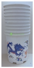 10 Chậu Nhựa Trồng Hoa Cây Cảnh Long Phụng 21 (Rồng Phượng 21) - Kích Thước 24x26,5 Cm (ĐK Miệng x Cao) SX bởi Nhuavietnam.Com
