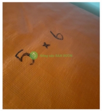 Bạt Che Nắng Mưa Công Trình PE Cam Xanh 5x6M - Chống Thấm, Bền, Giá Rẻ