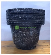 Bộ 10 Chậu Nhựa ATP 330x230 Đá Đen Trồng Cây Cảnh 28.5x19cm – Gọn Nhẹ, Bền Đẹp, Thích Hợp Cây Hoa & Bonsai