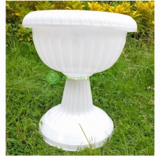 Chậu LY nhựa kèm ĐẾ tách rời, trồng hoa, cây cảnh, sen... Size1 (Thấp), Kt: 30x33 (miệng x cao)